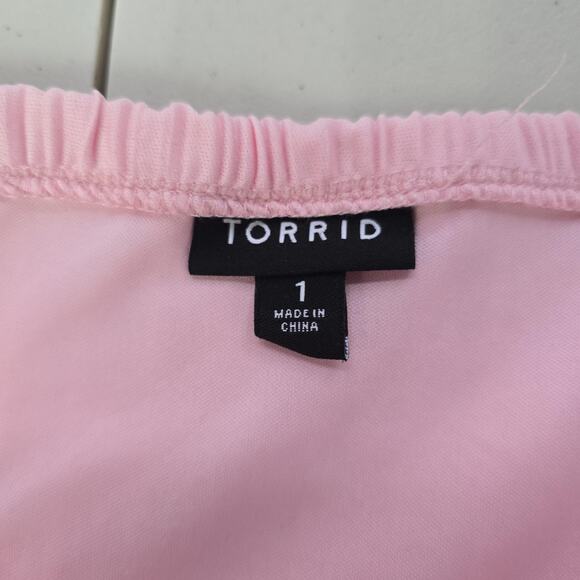 Torrid Dress Womens 1X Pink Pleated Maxi Spaghetti Strap Pockets Gender Reveal - Picture 3 of 11